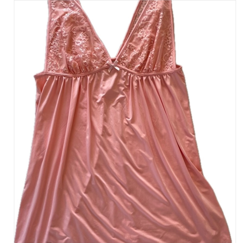 La Vie En Rose Salmon Pink Lace Nightie